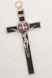 8 Inch St Benedict Cross Brown Enamel" itemprop="image