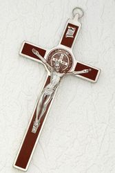 8 inch St. Benedict Wood Cross" itemprop="image