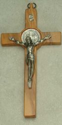 8 inch St. Benedict Wood Cross" itemprop="image