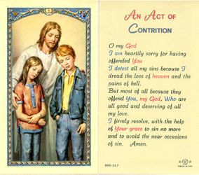 Act of Contrition laminated Holy Card" itemprop="image