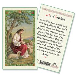 Act of Contrition Laminated Holy Card" itemprop="image