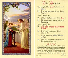 Angels -The Annunciation laminated Prayer Holy Card" itemprop="image