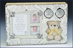 Baby Picture Frame Gift Set With Teddy Bear" itemprop="image