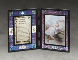 Baptism Stained Glass Frame with Remembrance" itemprop="image