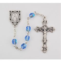 Birthstone Rosary 6MM AB Zircon / December" itemprop="image