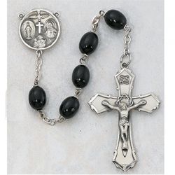 Black Wood Rosary" itemprop="image