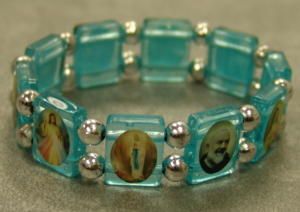 Blue Bracelet with Saints" itemprop="image