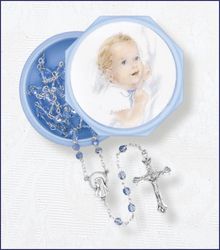 Blue Rosary With Baby Boy" itemprop="image