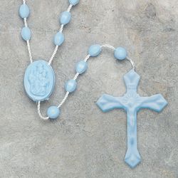 Blue Soft Plastic Cord Rosary" itemprop="image