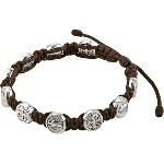 Bracelet St. Benedict Brown Adjustable St. Benedict Medal" itemprop="image