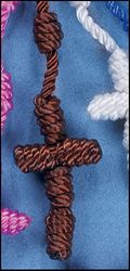 Brown Knotted Cord Rosary" itemprop="image