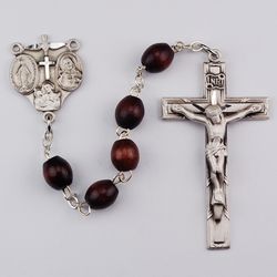 Brown Rosary 4X6MM" itemprop="image