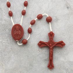 Brown Soft Plastic Cord Rosary" itemprop="image