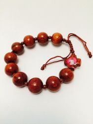 Brown Wood Adjustable Rosary Bracelet" itemprop="image