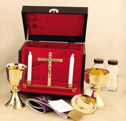 Calice, Cib, Host, Candles, Cross, Cruets, and Case Mass Kit" itemprop="image