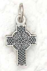 Celtic Cross Oxidized Bracelet Medal Charm 3/4 inch" itemprop="image