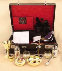 Chalice, Host Box, Cross, Candles, Cruets, Sprinkler, Ciboria, Oil, and Case Mass Kit" itemprop="image