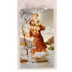 Christopher Auto Rosary with Prayer Card" itemprop="image