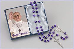 Commemorative Pope Francis Rosary with Prayer Card" itemprop="image