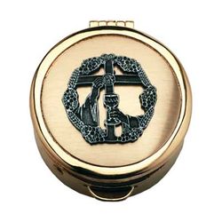 Communion  Pyx Gold with Pewter" itemprop="image