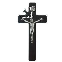 Confirmation Black Wood Holy Spirit Crucifix" itemprop="image