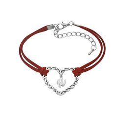 Confirmation Red Cord Heart Bracelet" itemprop="image