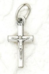 Crucifix Italian Silhouette Oxidized Bracelet 5/8 inch." itemprop="image