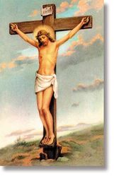 Crucifixion Wallet Sized Laminated Holy Card" itemprop="image