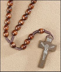 Dark Brown Corded Rosary" itemprop="image