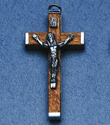 Dark Brown Wood Cross 1 3/4 in" itemprop="image