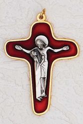 Enamel Cross with Mary/Jesus (3-1/2 inch)" itemprop="image