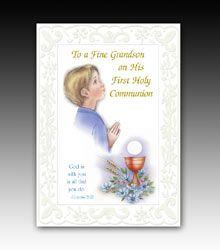 First Communion Greeting Card ( Grandson )" itemprop="image