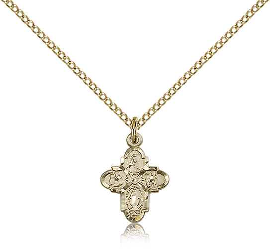 gold-filled-4-way-medal-pendant-holyfamilyonline