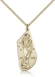 Gold Filled Ave Maria Medal Pendant" itemprop="image