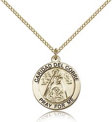 Gold Filled Caridad Del Cobre Medal Pendant" itemprop="image