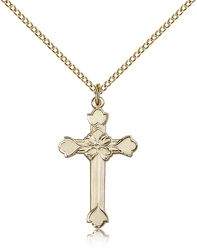 Gold Filled Cross Medal Pendant" itemprop="image