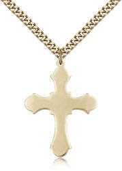 Gold Filled Cross Medal Pendant" itemprop="image