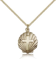 Gold Filled Cross Medal Pendant" itemprop="image