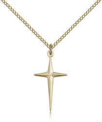 Gold Filled Cross Medal Pendant" itemprop="image