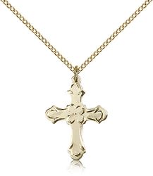 Gold Filled Cross Medal Pendant" itemprop="image