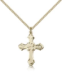 Gold Filled Cross Medal Pendant" itemprop="image