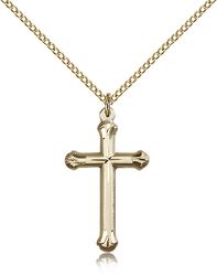 Gold Filled Cross Medal Pendant" itemprop="image