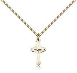 Gold Filled Cross Medal Pendant" itemprop="image