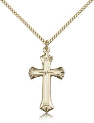 Gold Filled Cross Medal Pendant" itemprop="image