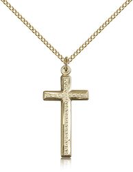 Gold Filled Cross Medal Pendant" itemprop="image