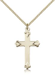 Gold Filled Cross Medal Pendant" itemprop="image