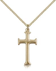 Gold Filled Cross Medal Pendant" itemprop="image