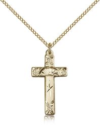 Gold Filled Cross Medal Pendant" itemprop="image