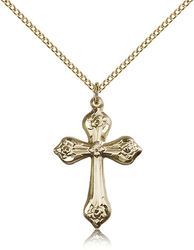 Gold Filled Cross Medal Pendant" itemprop="image