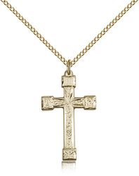 Gold Filled Cross Medal Pendant" itemprop="image